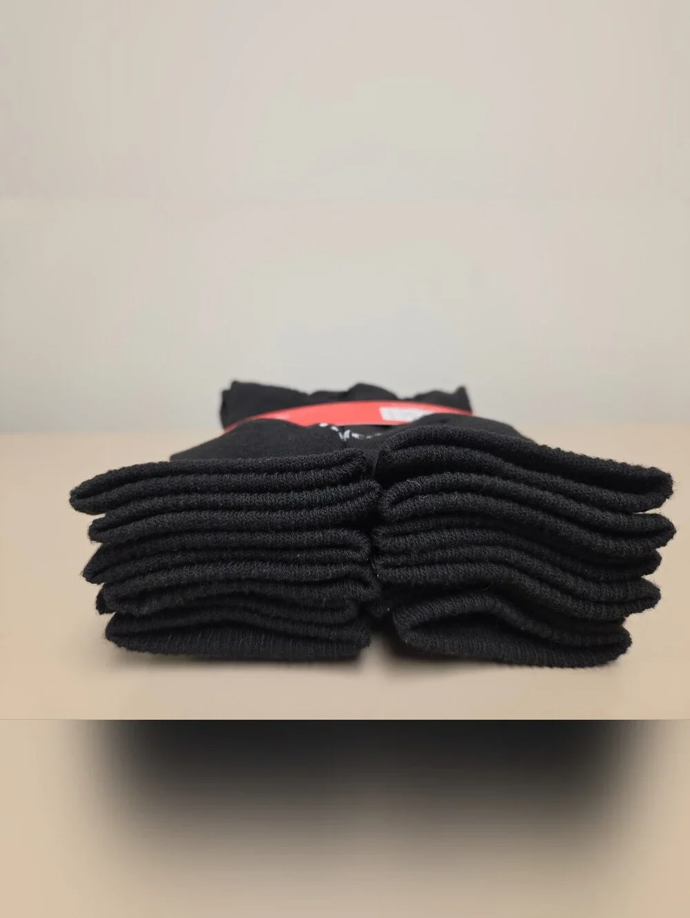 New Balance Black Cushioned Crew Socks with White Logo - 6 Pack